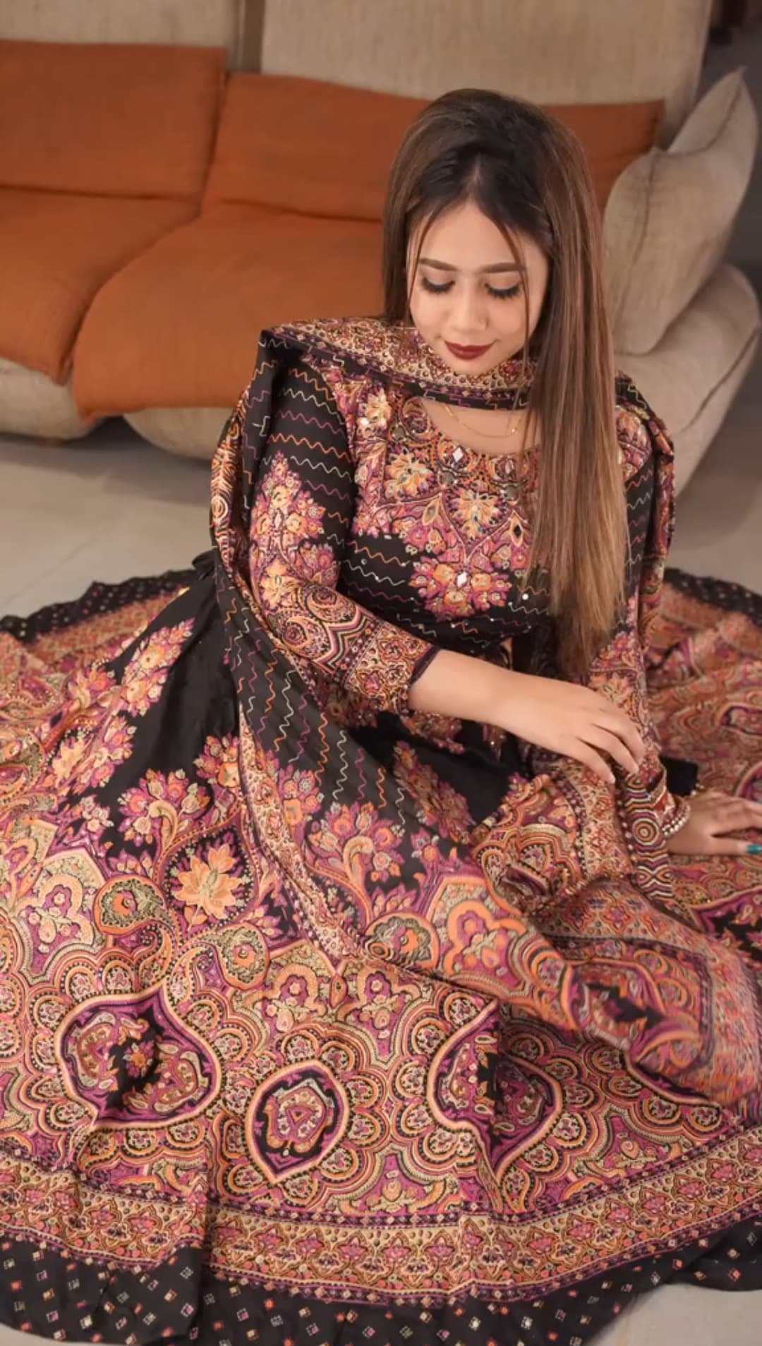 WhatsApp-Image-2025-06-24-at-12.24.46-2.jpeg Luxury Printed Anarkali Gown Set with Matching Mask – 2 Piece Set - Image 7