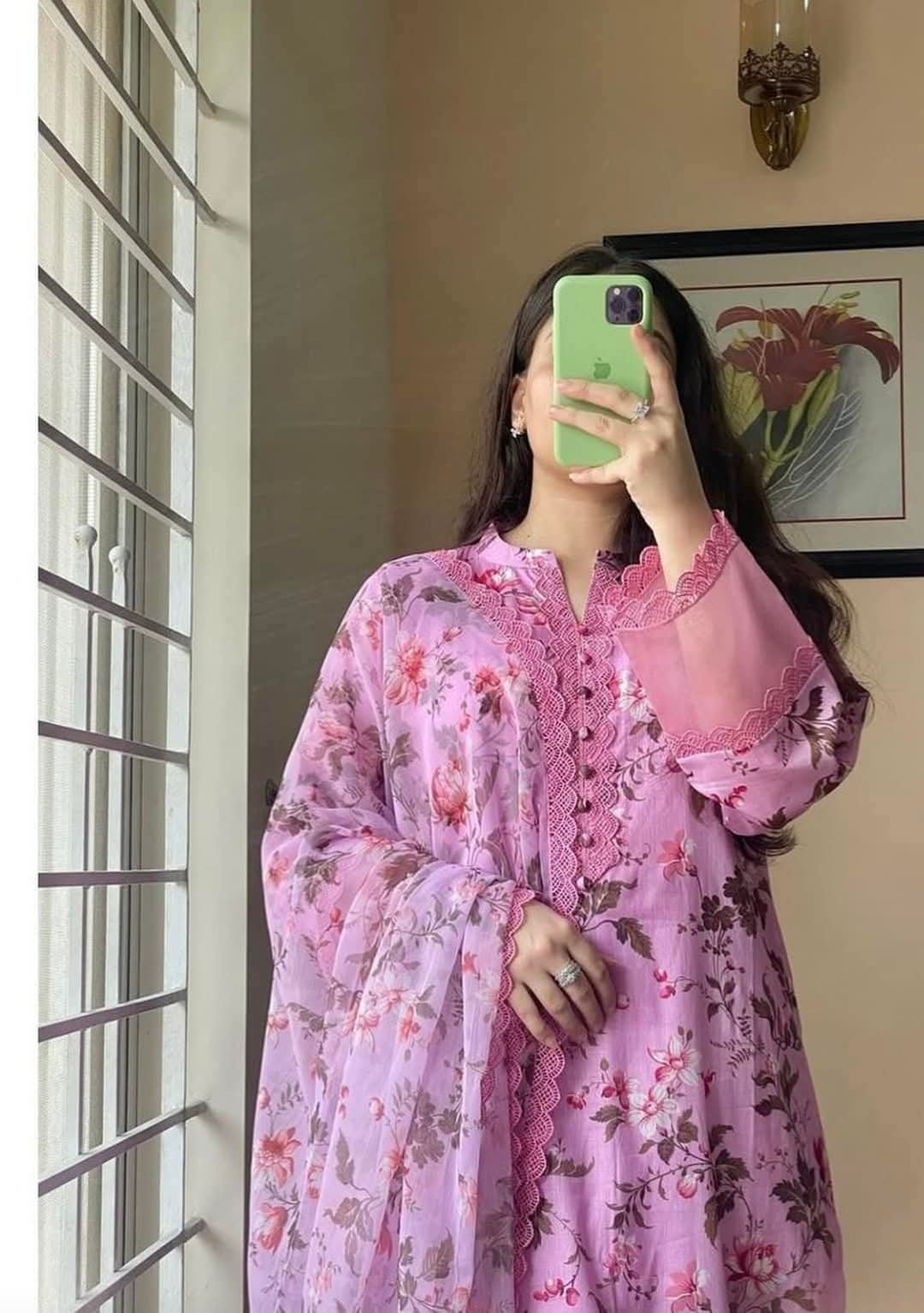 WhatsApp-Image-2025-07-05-at-04.41.52.jpeg Pink Floral Printed Lawn 3-Piece Suit - Image 1