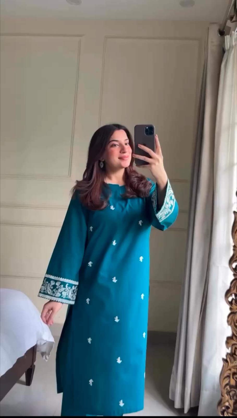 WhatsApp-Image-2025-07-10-at-04.22.19-1.jpeg Teal Blue Embroidered Lawn 3-Piece Suit with Chiffon Dupatta - Image 1