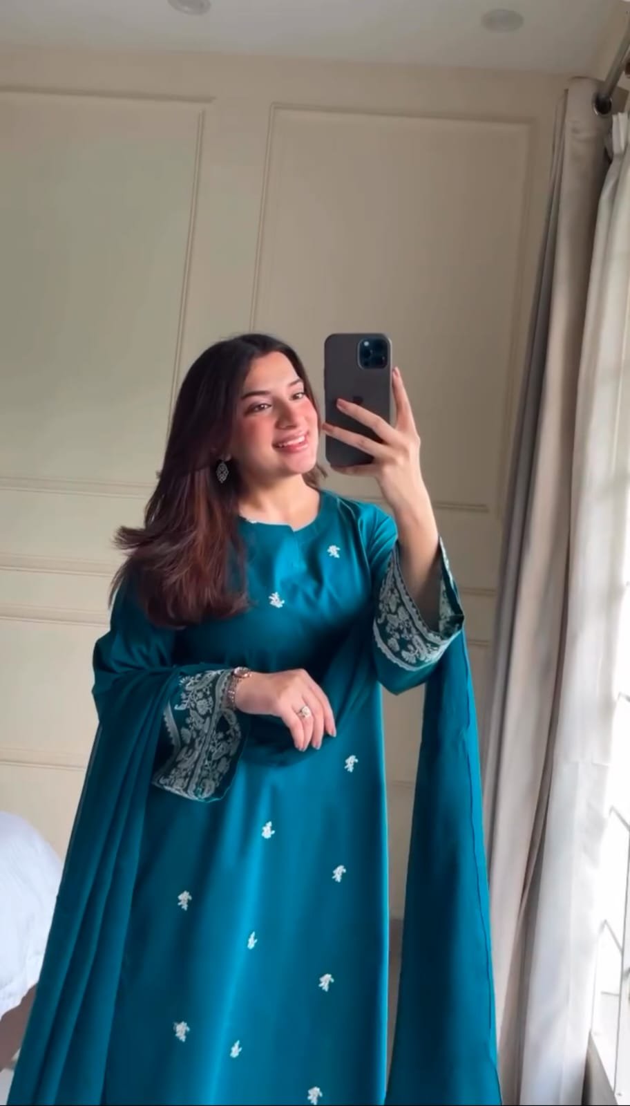 WhatsApp-Image-2025-07-10-at-04.22.19-2.jpeg Teal Blue Embroidered Lawn 3-Piece Suit with Chiffon Dupatta - Image 6