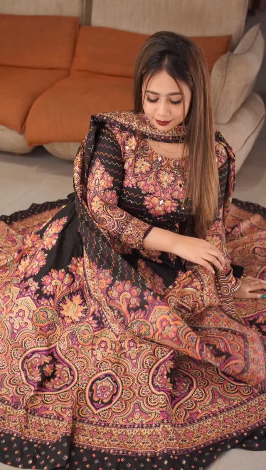 WhatsApp-Image-2025-07-12-at-02.15.06_2c81f933-1.jpg Luxury Printed Anarkali Gown Set with Matching Mask – 2 Piece Set - Image 1