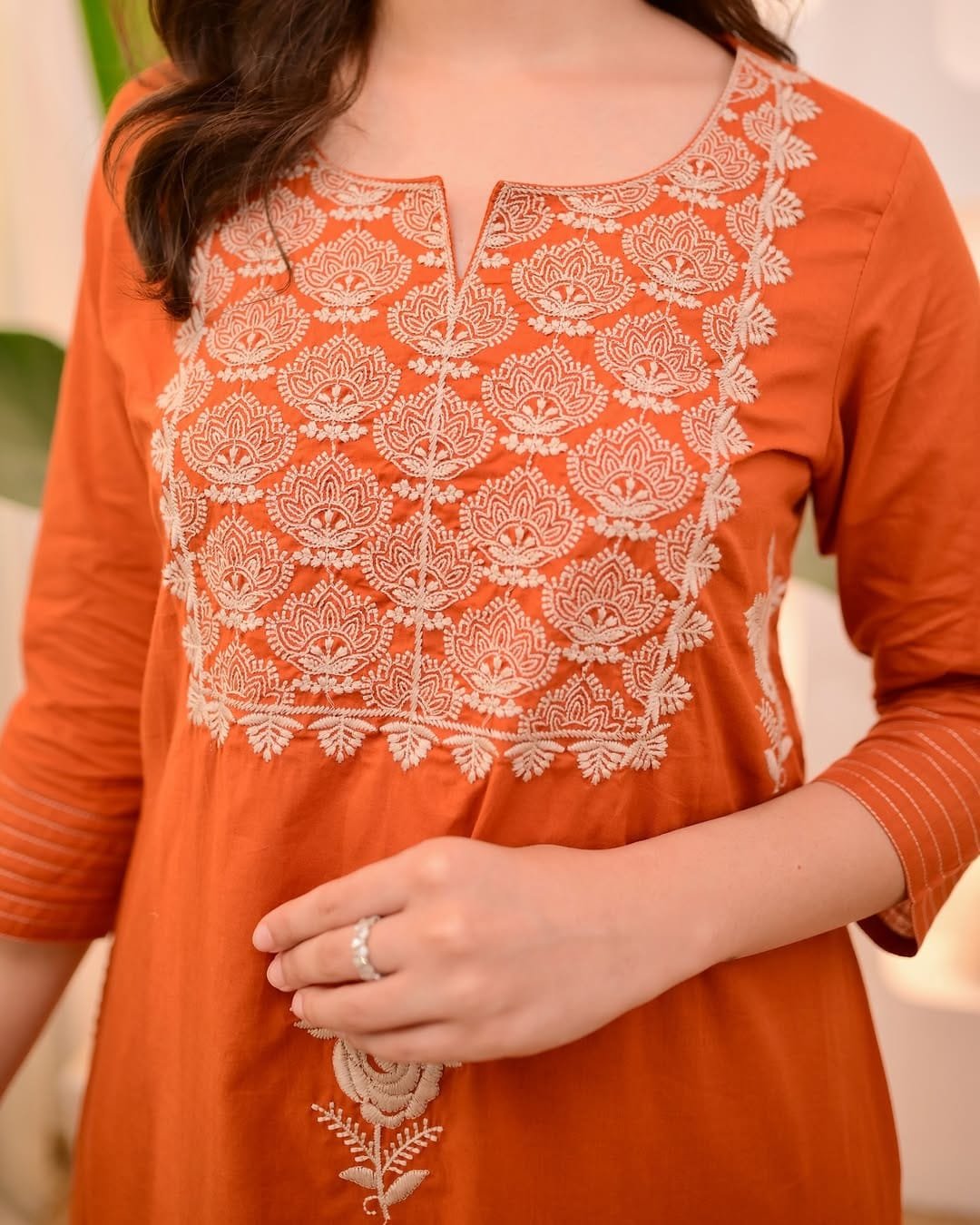 WhatsApp-Image-2025-07-15-at-03.18.48.jpeg Embroidered Cotton 3-Piece Suit – Coffee & Orange (Dual Color Options) - Image 5